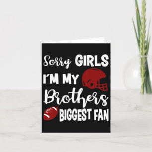 American Football Sister Biggest Fan Little Sister Card