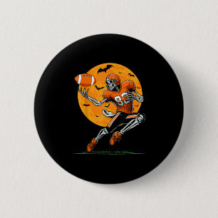American Football Skeleton Boys Halloween Football 6 Cm Round Badge