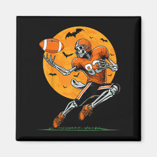 American Football Skeleton Boys Halloween Football Magnet