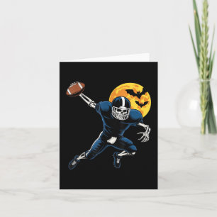 American Football Skeleton Football Fan Halloween Card