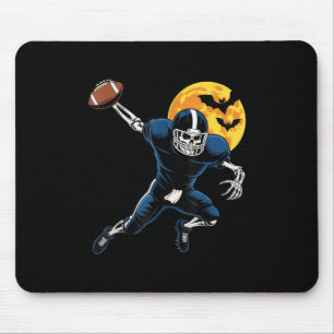 American Football Skeleton Football Fan Halloween Mouse Pad