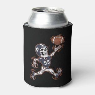 American Football Skeleton Halloween Football  Can Cooler