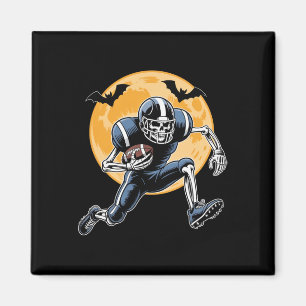 American Football Skeleton Halloween Football Men Magnet