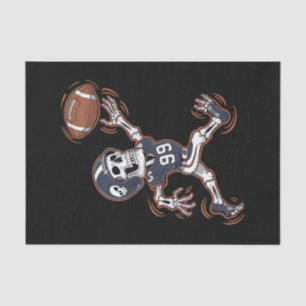American Football Skeleton Halloween Football Tissue Paper