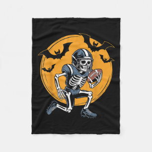 American Football Skeleton Halloween Sport Fantasy Fleece Blanket