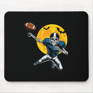 American Football Skeleton Halloween Women Kids Me Mouse Pad