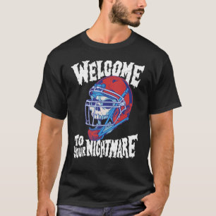 American Football Skull Halloween Skeleton Men Wom T-Shirt