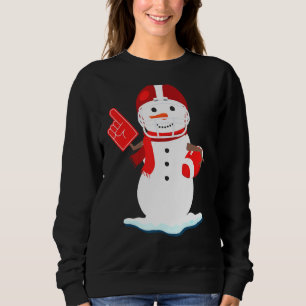 American Football Snowman Cute Rugby Sweatshirt