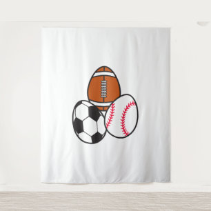 American Football Soccer Sports Baseball Easter Tapestry