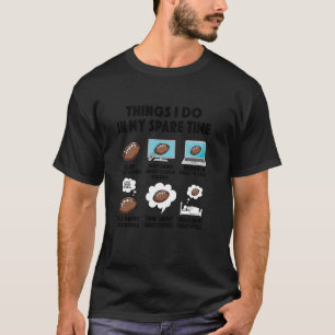 american football spare time fantasy football Quar T-Shirt