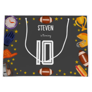 American football sport ball kids birthday large gift bag