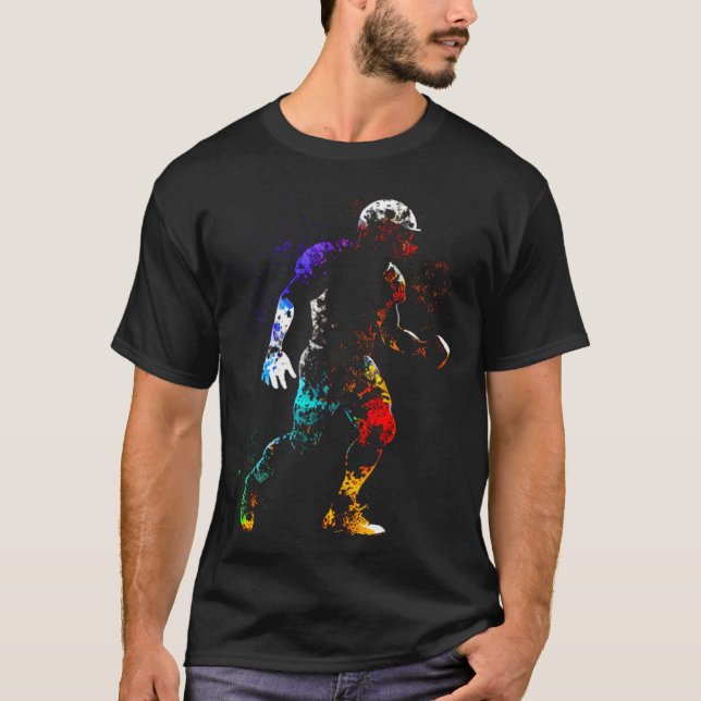 American Football Sport Ball Player T-Shirt (Front)