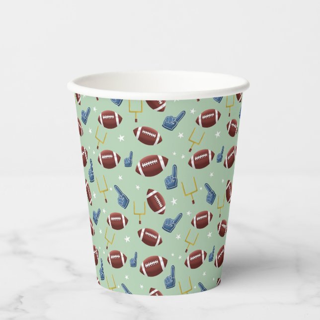 American Football Sports Pattern Paper Cups (Front)