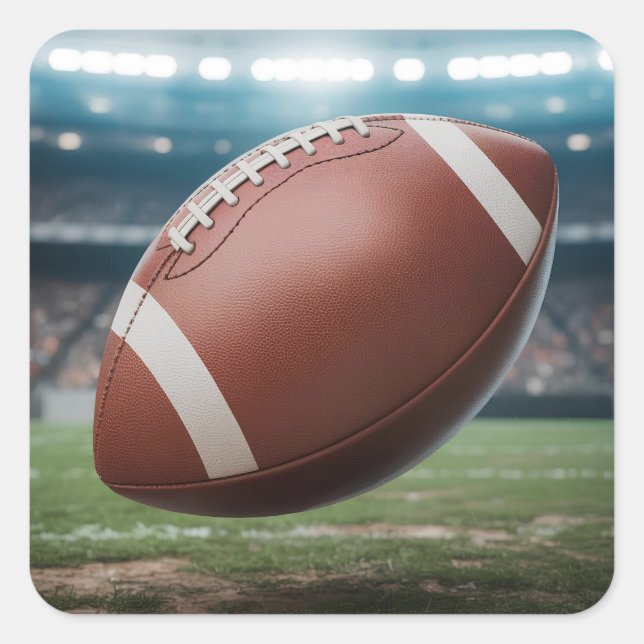 American Football Square Sticker (Front)