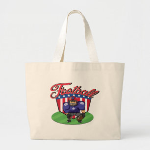 American Football Star Large Tote Bag