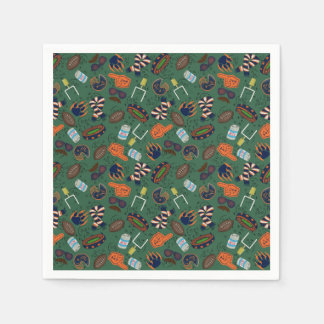American Football Team colours orange and blue  Napkin