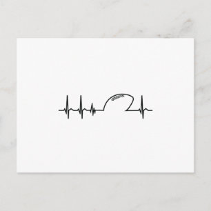 American Football Team Heart Heartbeat Gift Idea Postcard