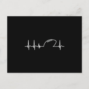 American Football Team Heart Heartbeat Player Gift Postcard