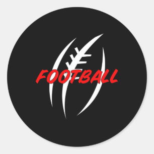 American Football Team Player Sports Game USA Gift Classic Round Sticker