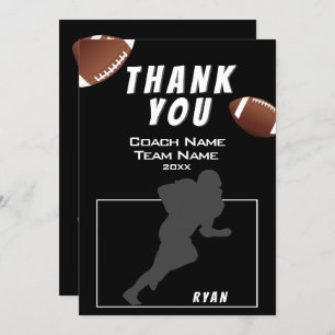 American Football Thank you Coach Card