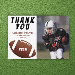 American Football Thank you Coach Photo Card<br><div class="desc">American Football Thank you Coach Photo Card. Photo thank you card - add your photo into the template. Personalise the card with names and your text. Great thank you card for the football team coach!</div>