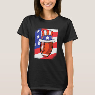American Football Uncle Sam Hat Patriotic American T-Shirt