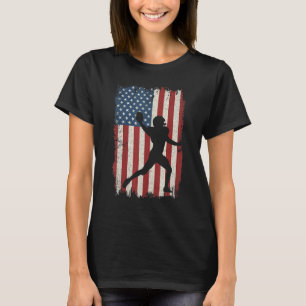 American Football Usa Flag Lineman Player Coach Te T-Shirt