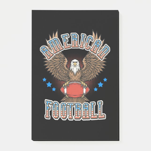 American Football USA Flag Post-it Notes (Front)