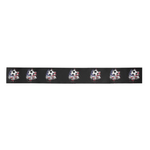 American Football USA Satin Ribbon