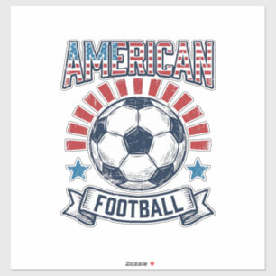 American Football Vintage Soccer Ball Shirt Design