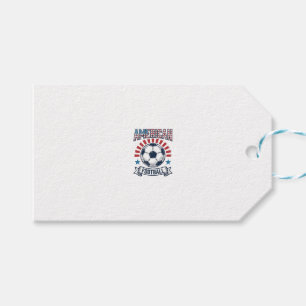 American Football Vintage Soccer Ball Shirt Design Gift Tags