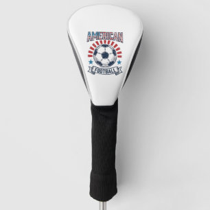 American Football Vintage Soccer Ball Shirt Design Golf Head Cover