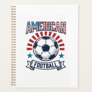 American Football Vintage Soccer Ball Shirt Design Planner