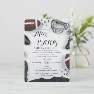 American football weddings invitation