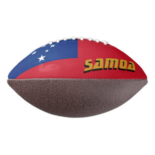 American Football with Samoan Flag / Samoa