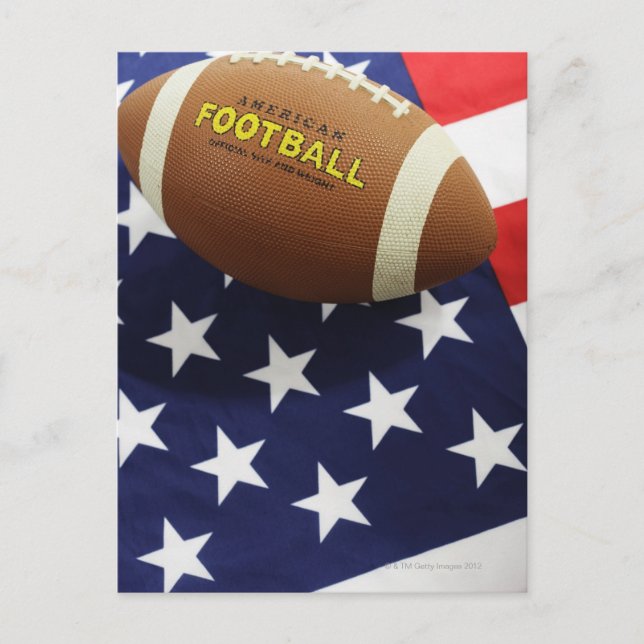 American football with the US flag Postcard (Front)