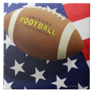 American football with the US flag Tile