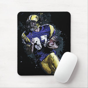 American footballer in cartoon style  mouse pad
