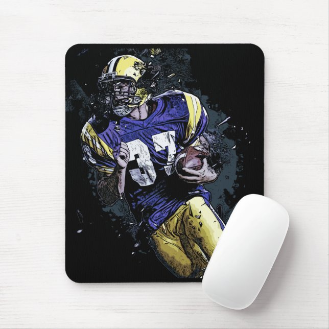 American footballer in cartoon style  mouse pad (With Mouse)
