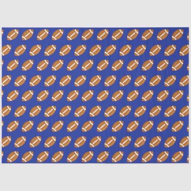 American Footballs on Blue Tissue Paper (Front)