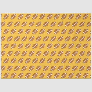 American Footballs on Yellow Tissue Paper