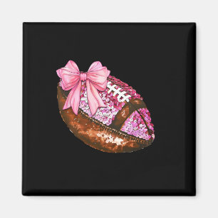 American Footbyll Coquette Bow Autumn Thanksgiving Magnet