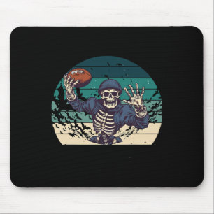American Footll Retro Vintage Halloween Skeleton Mouse Pad