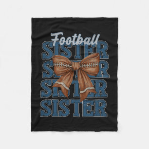 American Footll Sister Coquette Bow Thanksgiving F Fleece Blanket