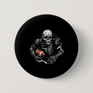 American Footll Skeleton Footll Player Halloween S 6 Cm Round Badge