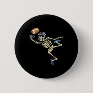 American Footll Skeleton Halloween Men Boys Footll 6 Cm Round Badge