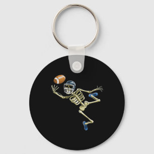 American Footll Skeleton Halloween Men Boys Footll Key Ring