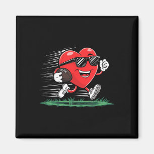 American Footll Valentine's Day Heart Team Footll Magnet
