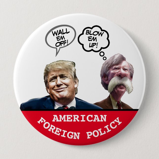 American Foreign Policy 10 Cm Round Badge (Front)
