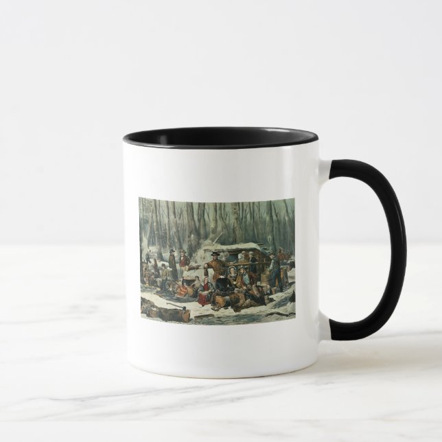 American Forest Scene - Maple Sugaring, 1856 Mug (Right)